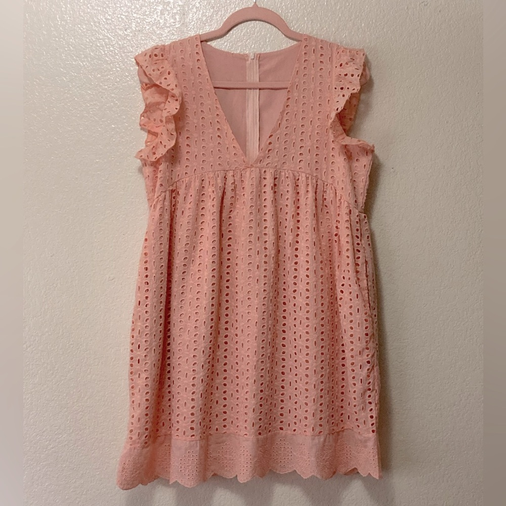 Blush Eyelet Lace Dress!
